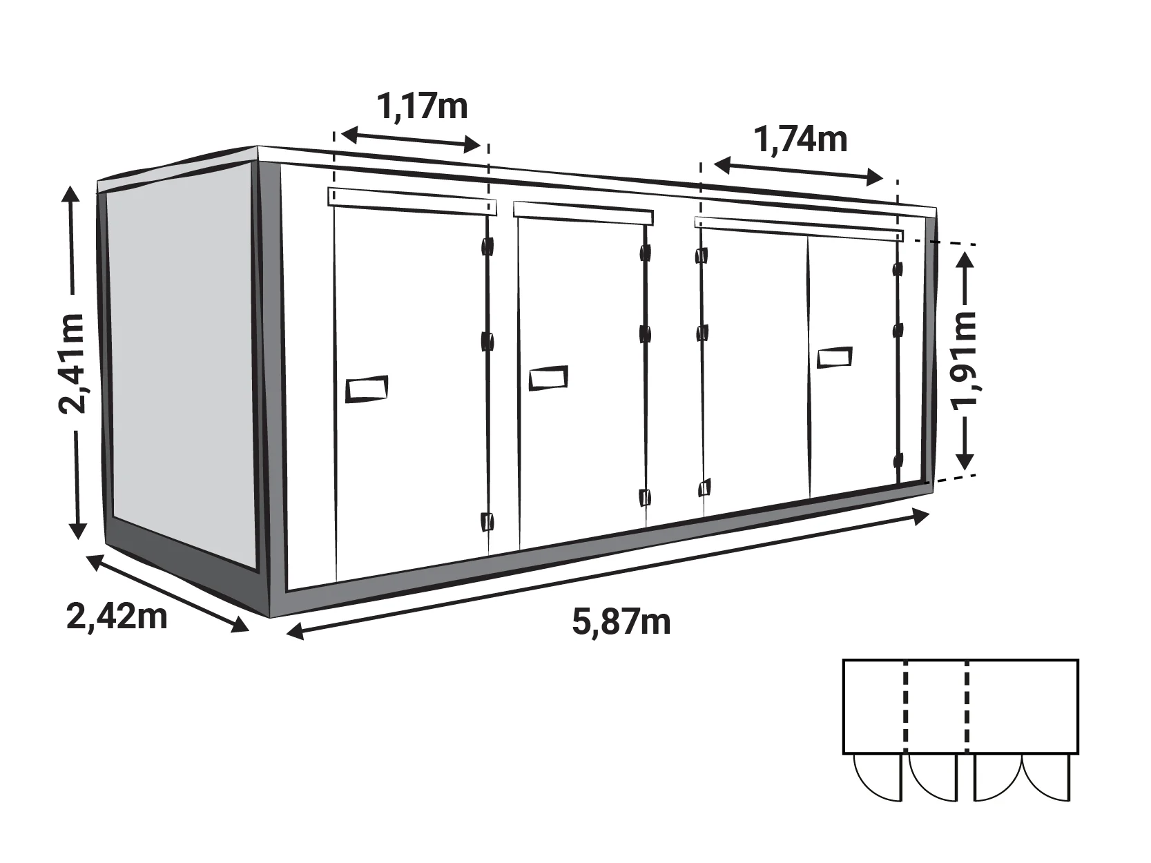 Modello 4 di container deposito Z Box