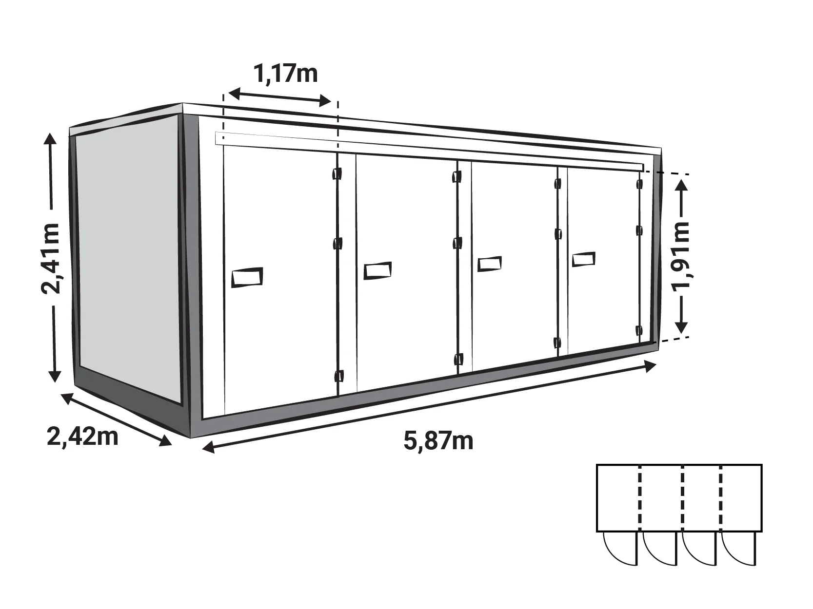 Modello 5 di container deposito Z Box