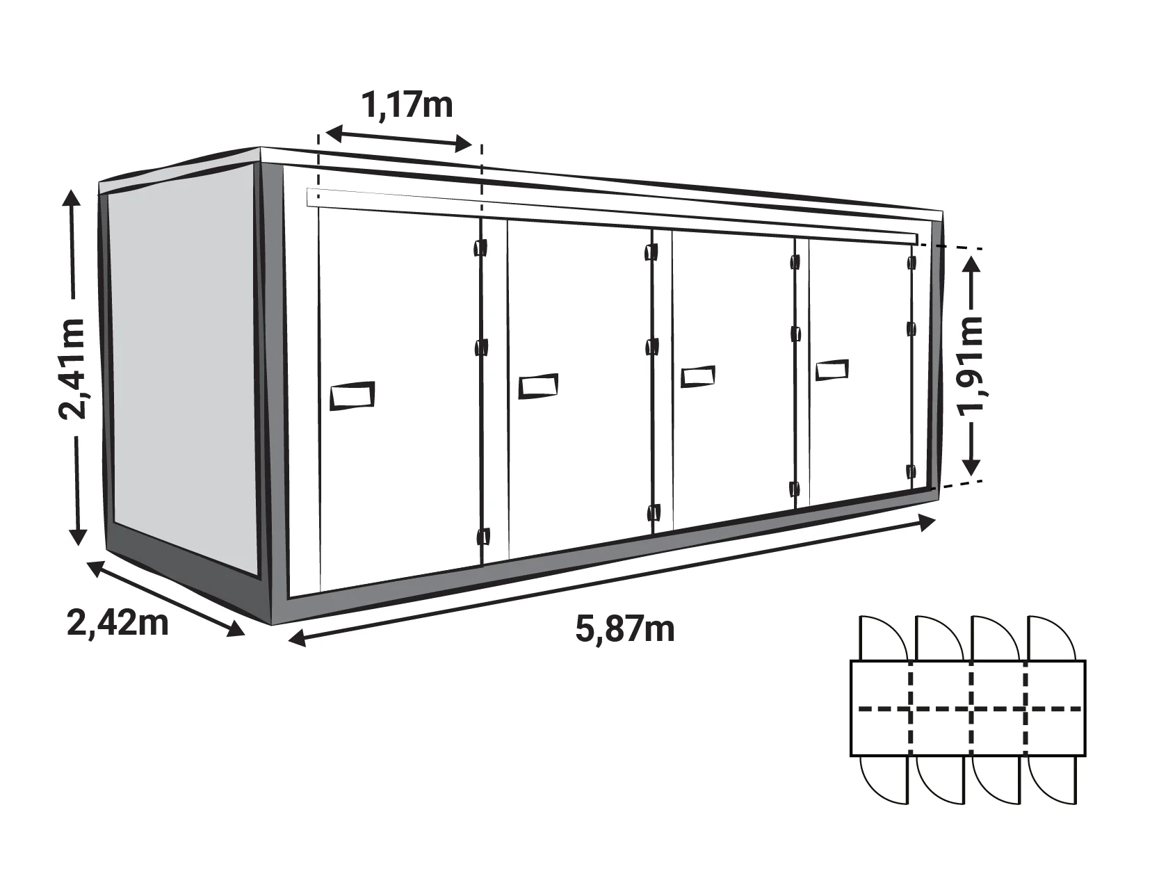 Modello 6 di container deposito Z Box