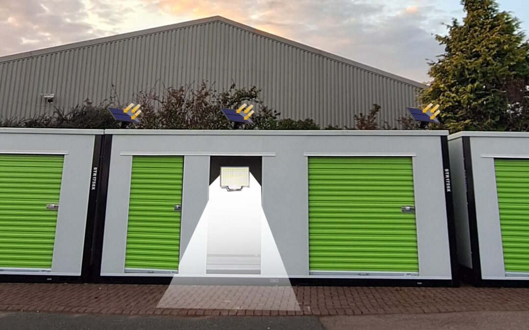 Illuminazione a LED a energia solare per container